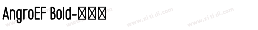 AngroEF Bold字体转换